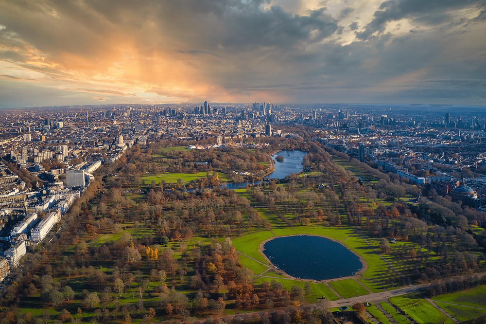 Aerial view of Hyde Park