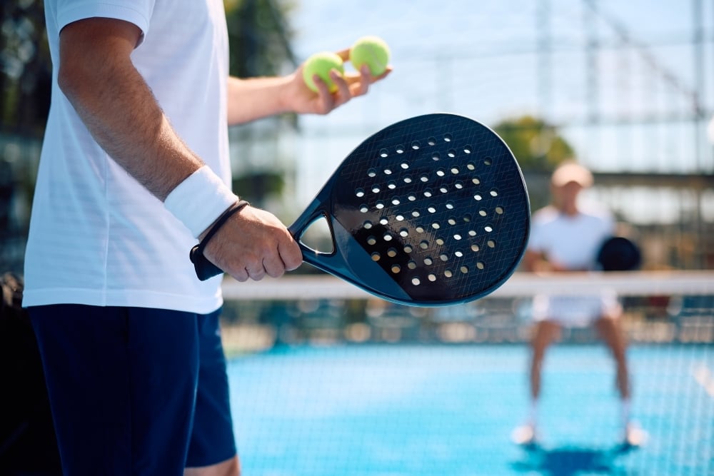 Playing Padel in Oxshott